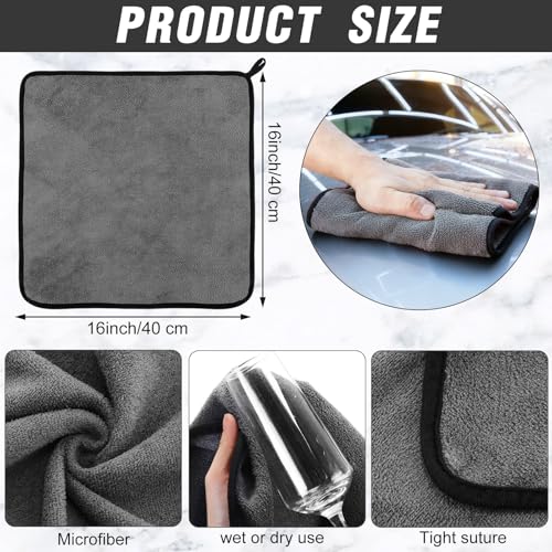40 Pcs Gray Microfiber Towels (40 Count)