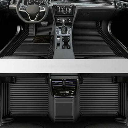 Custom Leather Waterproof Car Floor Mats for 99% Sedan SUV Sports Car Black Beige Men's Women's Vehicle Pads Mat