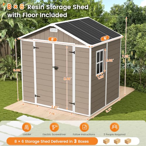 Resin Storage Shed 8 x 6 FT