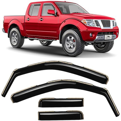 in Channel Extra Durable Rain Guards for Nissan Frontier 2005 (4 Count)