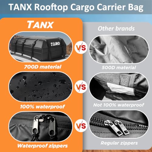 Car Roof Bag 21 Cubic Feet Rooftop Cargo Carrier