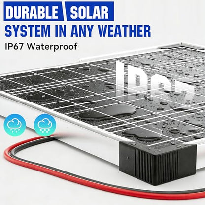 20W 12V Solar Panel Battery Charger Trickle Maintainer Kit