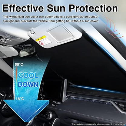 Windshield Flag Sun Shade Sun Visor Heat Shield for 2018