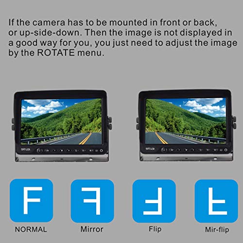AHD 1080P 7" Reverse Rear View Backup Camera System