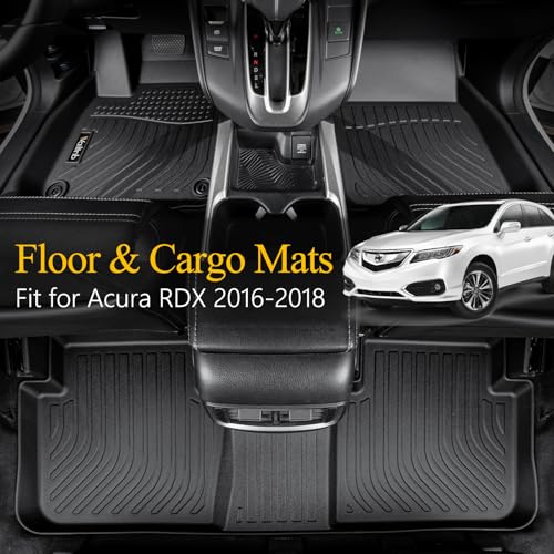 All Weather Floor Mats & Cargo Liner for Acura RDX 2016 2017 2018 Custom Fit Waterproof Durable Easy to Clean fit for Acura RDX 2016