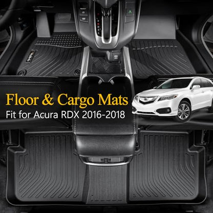 All Weather Floor Mats & Cargo Liner for Acura RDX 2016 2017 2018 Custom Fit Waterproof Durable Easy to Clean fit for Acura RDX 2016