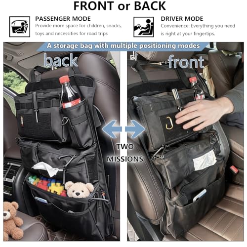 2 Set Tactical Seat Back Organizer