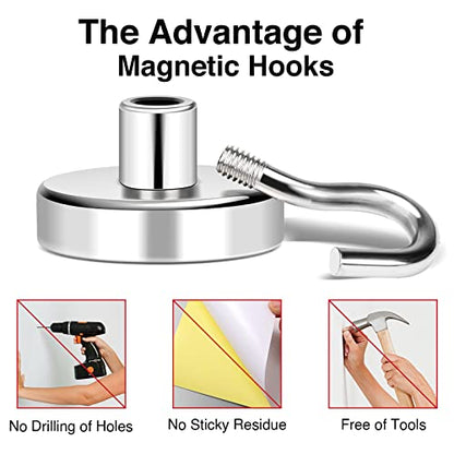 Magnetic Hooks 50Lbs+ Heavy Duty Magnet Hook for Cruise Cabins