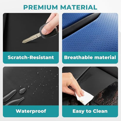 Universal Car Seat Covers for SUVs Sedans Trucks BlackBlue
