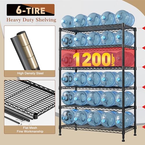 71" H 6 Tier Heavy Duty Wire Shelving