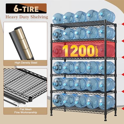 71" H 6 Tier Heavy Duty Wire Shelving