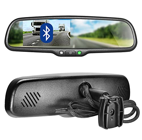 10.5" OEM Rear View Mirror with 4.3" LCD Screen + Bluetooth Enabled