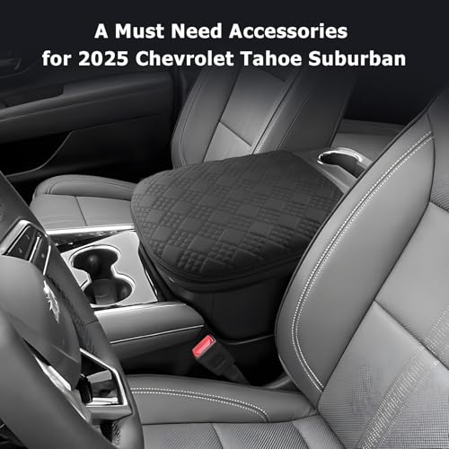 2025 2026 Suburban Tahoe Center Console Cover Compatible with 2025 2026 Chevy Suburban Tahoe Accessories Armrest Cover Armrest Console Cover