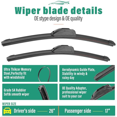 Windshield Wiper Blades Replacement for Subaru Forester Outback