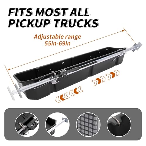 Full Size Truck Bed Storage Box Compatible with Ford Chevrolet GMC Dodge Ram Toyota Nissan Universal 55 Inch