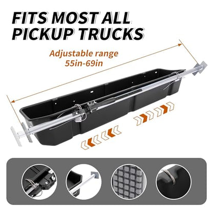 Full Size Truck Bed Storage Box Compatible with Ford Chevrolet GMC Dodge Ram Toyota Nissan Universal 55 Inch