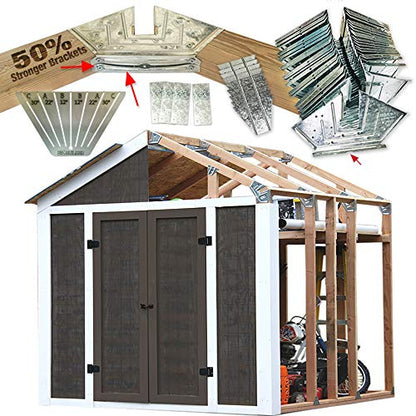 50% Structurally Stronger Truss Design EZShed Kit Builds 6 feet