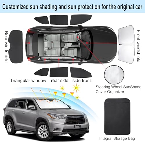 Window Shades for Toyota Highlander 2014 (8 Count)