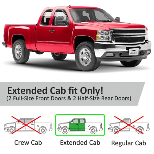 in Channel Extra Durable Rain Guards for Chevrolet