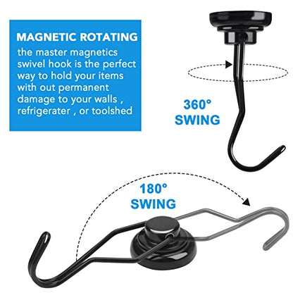 Magnetic Hooks 10 Pack 80Lbs Heavy Duty Neodymium Magnet Hook (10 Count)