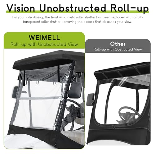 Golf Cart Enclosure 4 Passenger for Club Car Tempo Onward 88" Roof