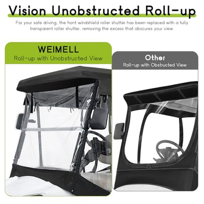 Golf Cart Enclosure 4 Passenger for Club Car Tempo Onward 88" Roof