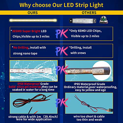 Amber Led Strip Light (4 Count)