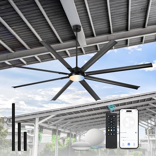 96 Inch Industrial Ceiling Fan with Light