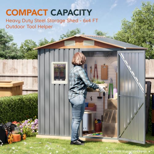 6x4FT Multi Used Shed & Outdoor Storage Shed