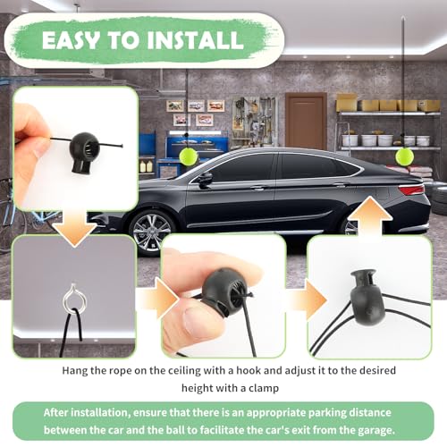 2PCS Tennis Garage Parking Aid with Lanyard