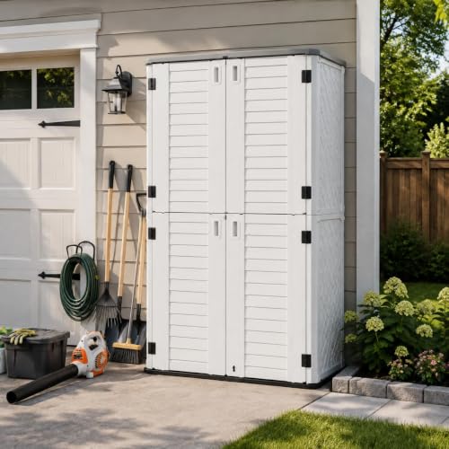 53 Cu.Ft Tall Outdoor Storage Shed with Reinforced Floor