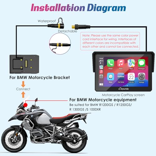 W502B 5" for BMW R1200GS R1250GS S1000XR Motorcycle