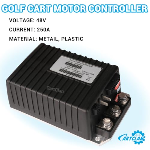 1510A-5201/1510A-5251 Golf Cart DC Motor Controller Suitable for 2000-2008 Club Car DS/Precedent Golf Cart, Black 48V 250A DC Controller Replace OEM# 1510A-5201/1510A-5251