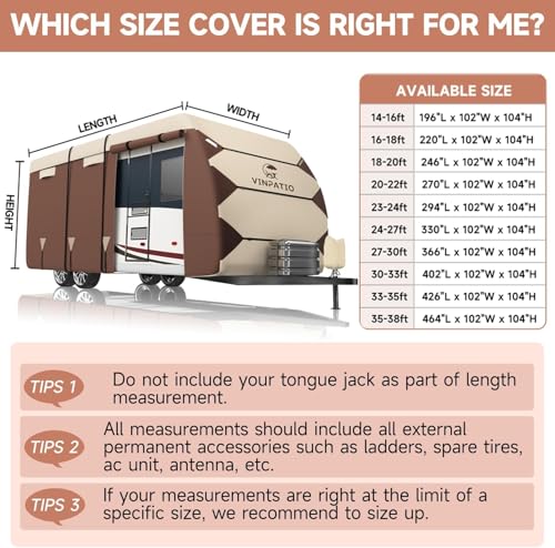 RV Cover Oxford Fabric Travel Trailer Cover
