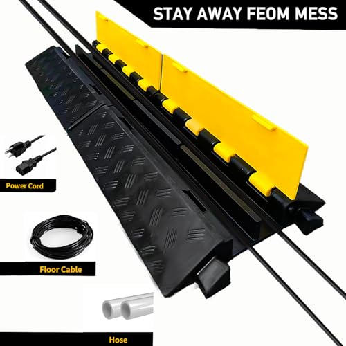 Foldable 2 Channel Rubber Cable Protector