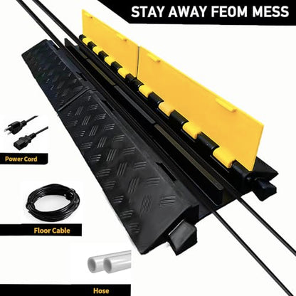 Foldable 2 Channel Rubber Cable Protector
