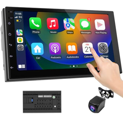 2 Din Car Radio with Wireless CarPlay & Android Auto