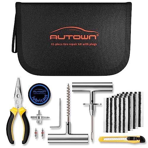 Flat Tire Repair Kit with Plugs 31pcs