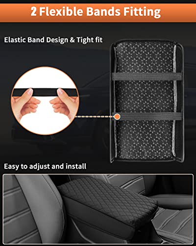 Center Console Cover for Honda CRV 2026 2025 2024 2023 Accessories CRV Armrest Cover Center Console Cushion Pad Leather Miiddle Console Lid Arm Rest Seat Box Cover Protector Anti