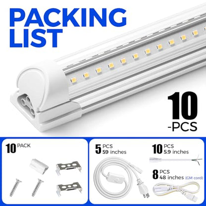 T8 LED Shop Lights 4FT (10 Count)