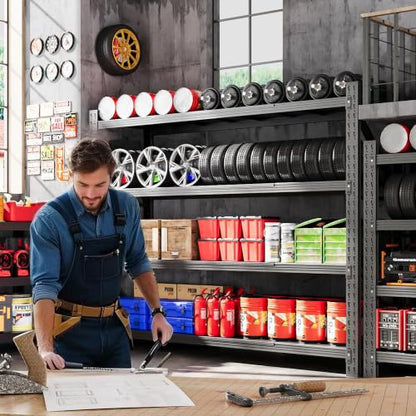 79” Wide Heavy Duty Metal Garage Shelving