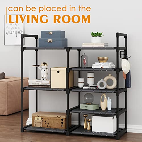 Black Tubes Closet Shoe Rack