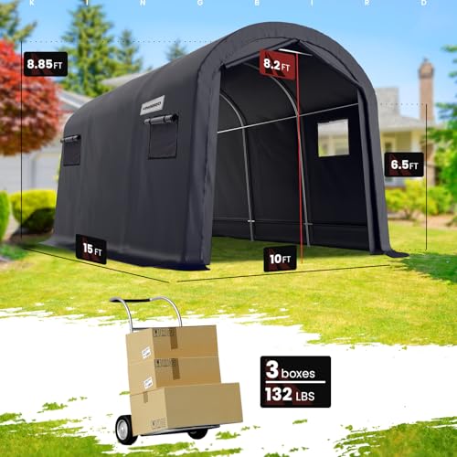10' x 15' Carport Heavy Duty with Roll
