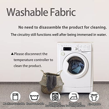 Foldable & Washable Fabric Heated Seat Cushion with Temperature Control & Timer