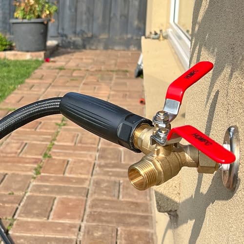Garden Hose Y Valve Splitter Brass Hose Splitter With Stainless Steel Long Handle Brass Garden Hose Adapter 2 Way Y Valve 3