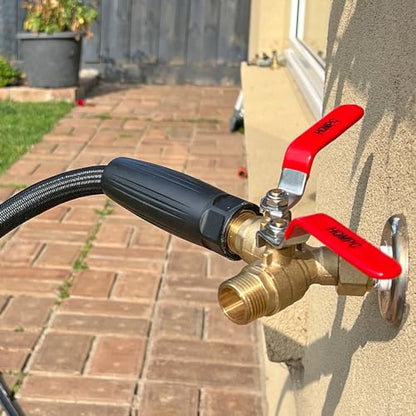 Garden Hose Y Valve Splitter Brass Hose Splitter With Stainless Steel Long Handle Brass Garden Hose Adapter 2 Way Y Valve 3