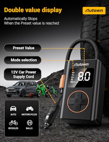 Flat Tire Repair Kit with Air Compressor