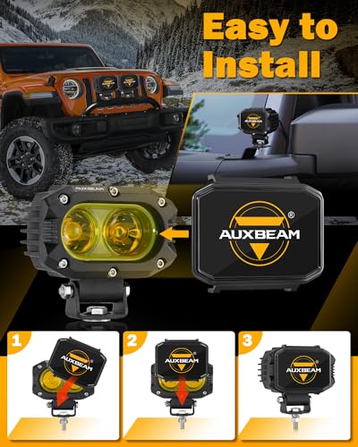 R4 Series 4 Inch LED Square Black Protective Pod Light Covers