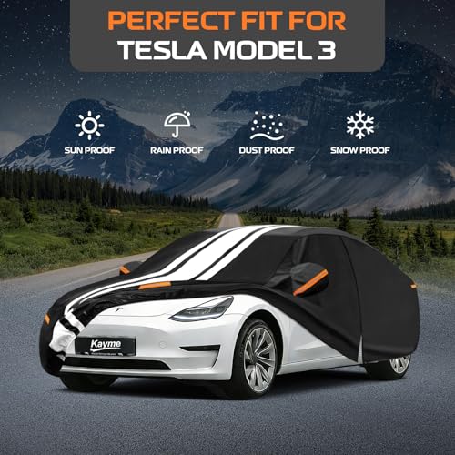 Heavy Duty Car Cover Custom Fit for Tesla Model 3