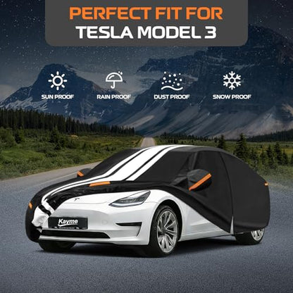 Heavy Duty Car Cover Custom Fit for Tesla Model 3